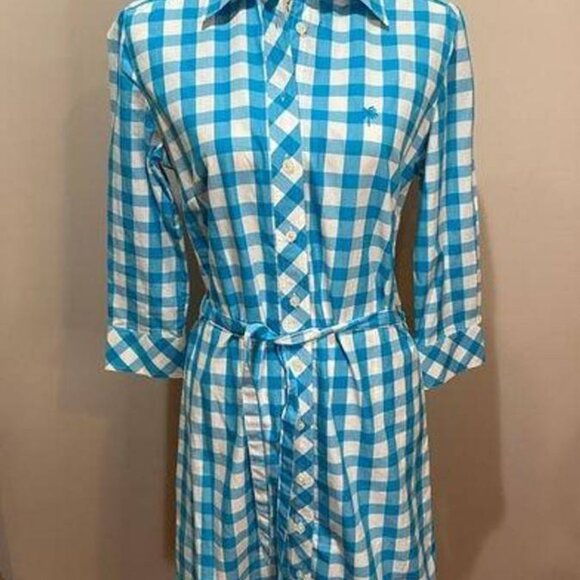 Eliza Gingham Belted Shirt Dress main image 1